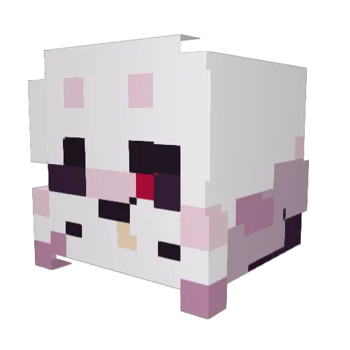 Discorde7 Minecraft avatar head, 3D render