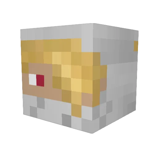 Discordius Minecraft avatar head, 3D render