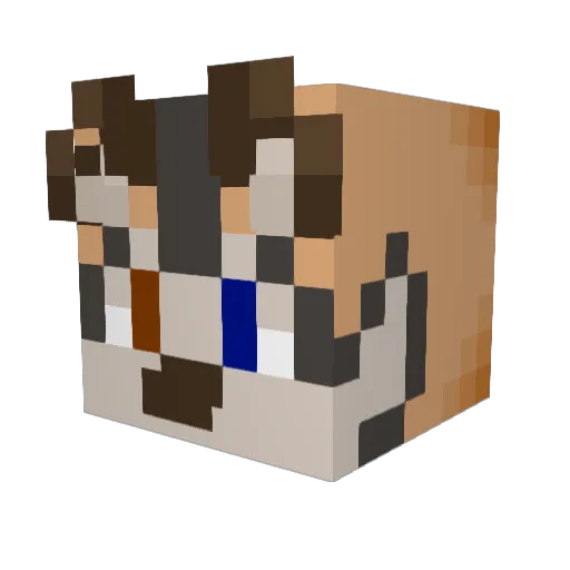 DiscountJack Minecraft avatar head, 3D render