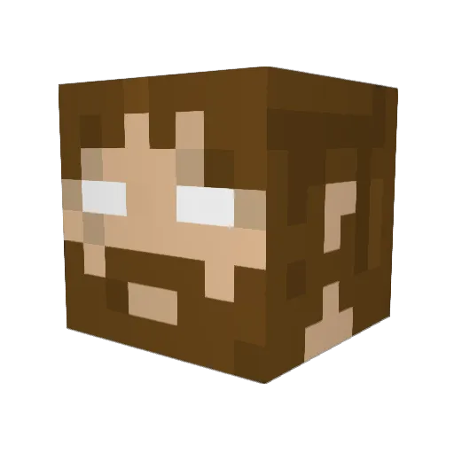 DiscountedJesus Minecraft avatar head, 3D render