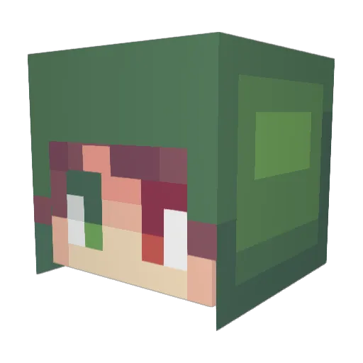 Diserxion Minecraft avatar head, 3D render