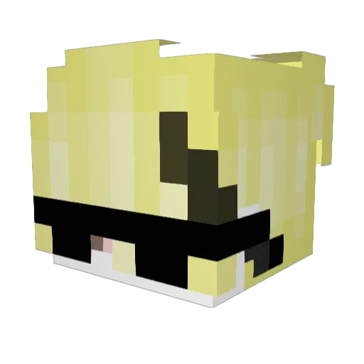 Diseus Minecraft avatar head, 3D render