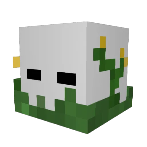 Disgood Minecraft avatar head, 3D render