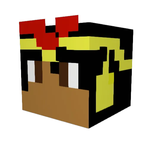 DisguisedRory Minecraft avatar head, 3D render