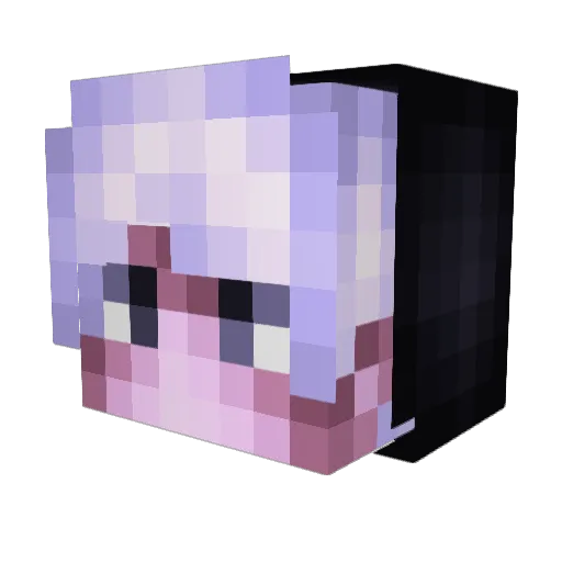 Disheartening Minecraft avatar head, 3D render