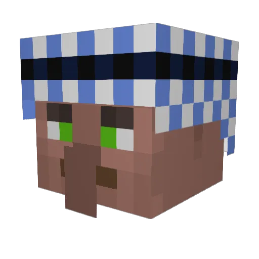 Dishhhhh Minecraft avatar head, 3D render