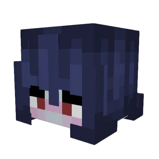 DishyPowerz Minecraft avatar head, 3D render
