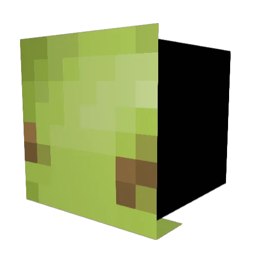 Disiffy Minecraft avatar head, 3D render