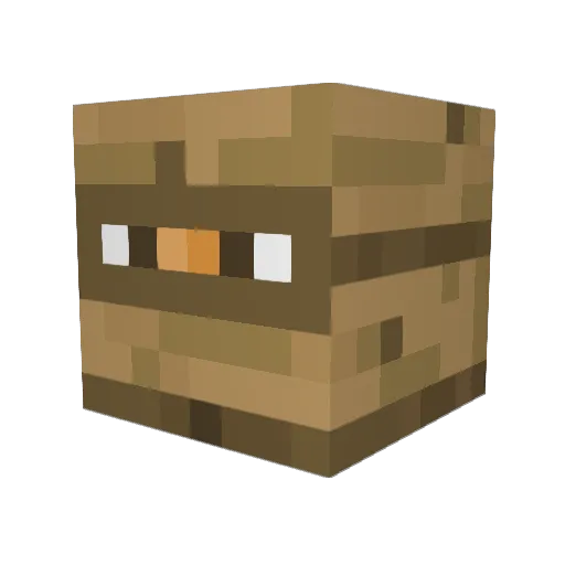 Disillusive Minecraft avatar head, 3D render