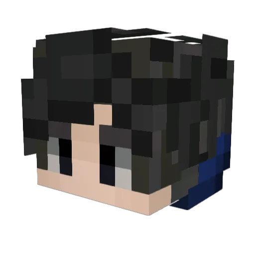 Disingenuity Minecraft avatar head, 3D render