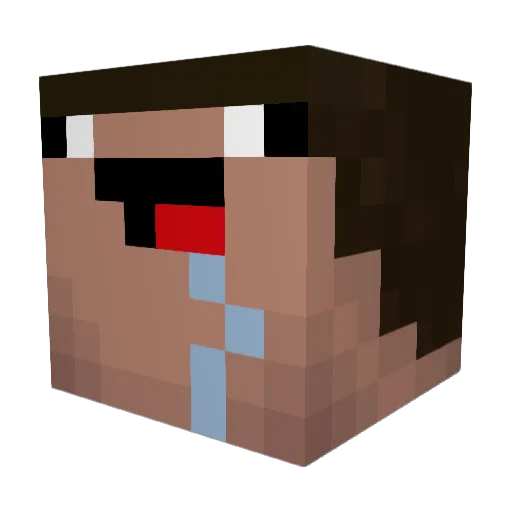 Disk13 Minecraft avatar head, 3D render