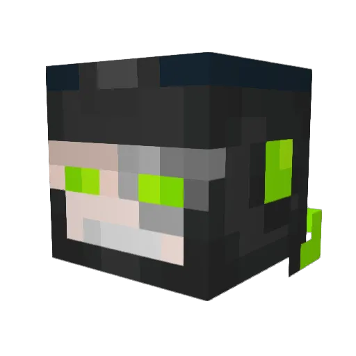 Disklor Minecraft avatar head, 3D render
