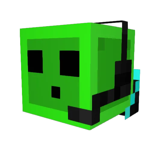 Disko74 Minecraft avatar head, 3D render