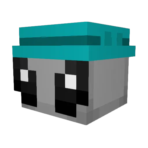 Diskrett Minecraft avatar head, 3D render