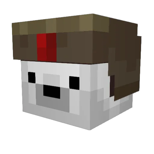 Dislanq Minecraft avatar head, 3D render