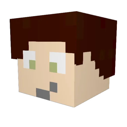 Dismanc Minecraft avatar head, 3D render