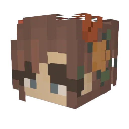Dismelon Minecraft avatar head, 3D render