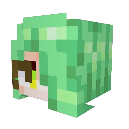 Disney Minecraft avatar head, 3D render