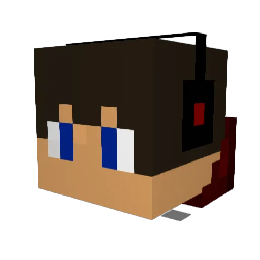 DisneyBiscuits Minecraft avatar head, 3D render