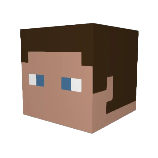 DisneyMaster Minecraft avatar head, 3D render