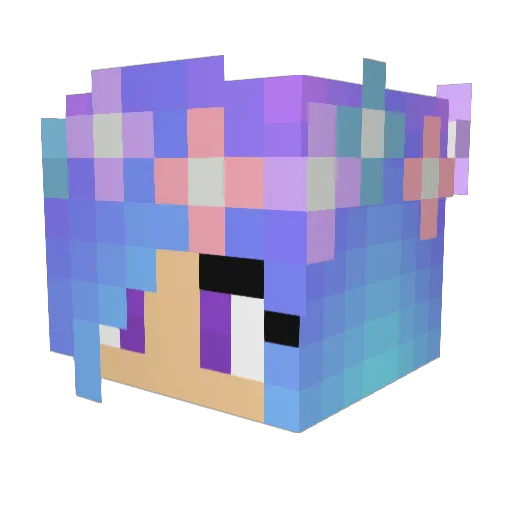 DisneyPoint Minecraft avatar head, 3D render
