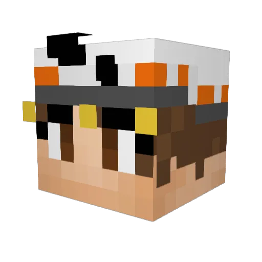 DisneyRicky Minecraft avatar head, 3D render