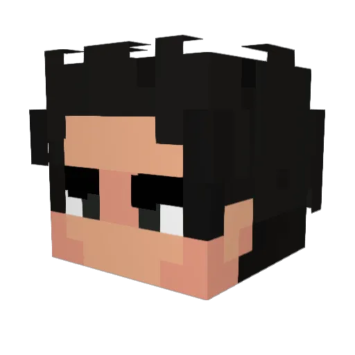 Disneyfan Minecraft avatar head, 3D render