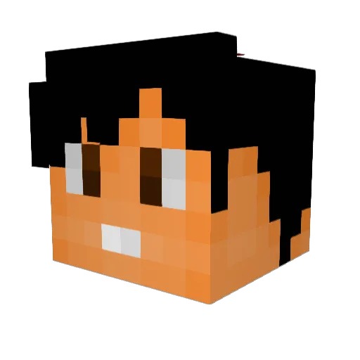 Disneyfreek Minecraft avatar head, 3D render