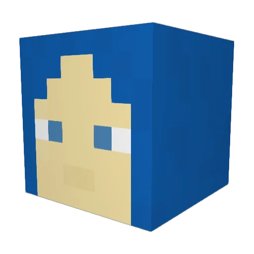Disolado Minecraft avatar head, 3D render