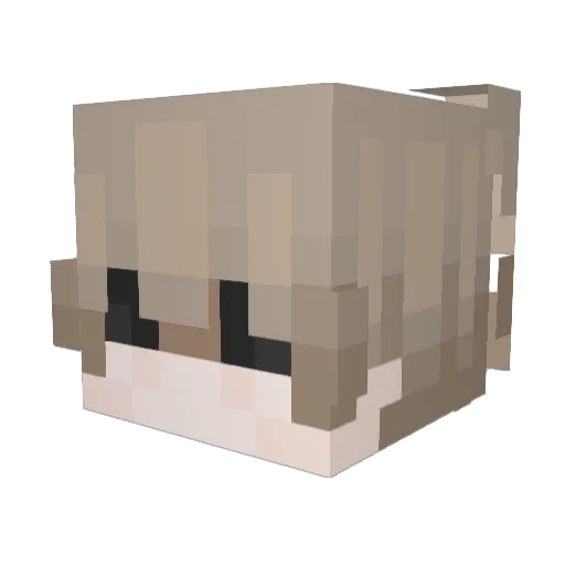 Disordery Minecraft avatar head, 3D render