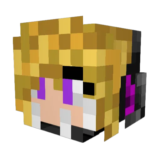 Disorientated Minecraft avatar head, 3D render