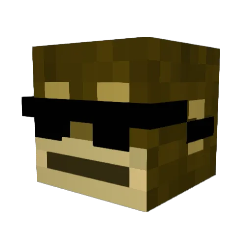 Display14 Minecraft avatar head, 3D render