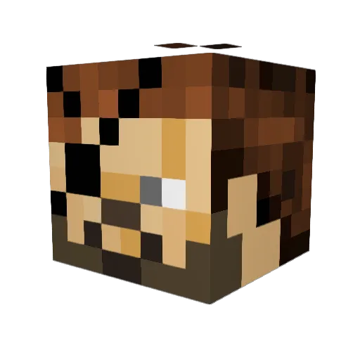 DispleasedGrunt Minecraft avatar head, 3D render