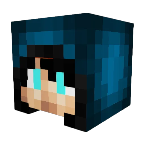 Disraid Minecraft avatar head, 3D render