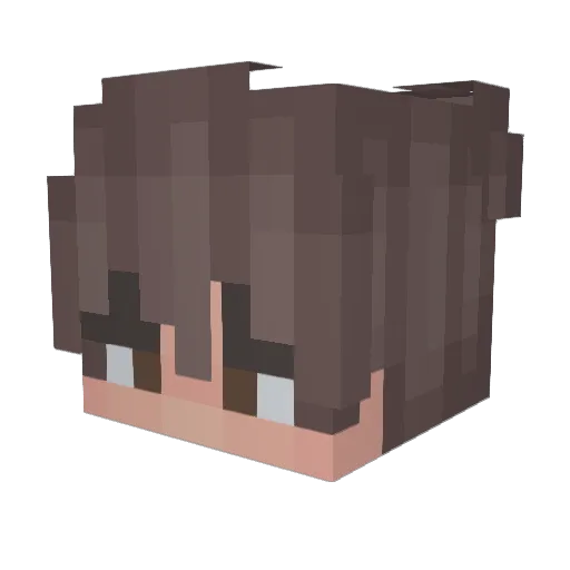 Disrpct Minecraft avatar head, 3D render