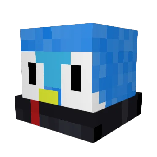 Disruptor567 Minecraft avatar head, 3D render