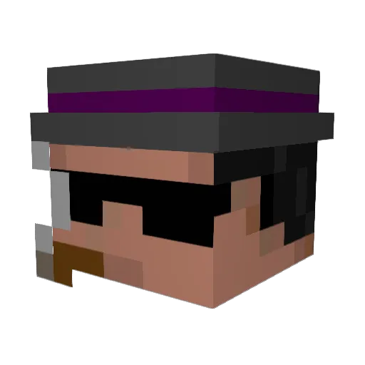 Disse Minecraft avatar head, 3D render