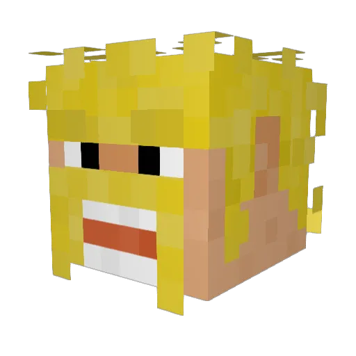 Disserve Minecraft avatar head, 3D render