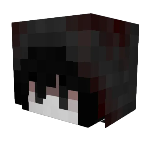 Dissocied Minecraft avatar head, 3D render