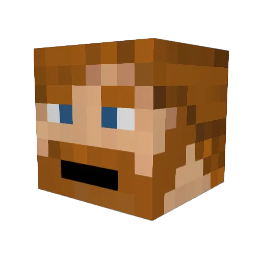 Dissozia Minecraft avatar head, 3D render