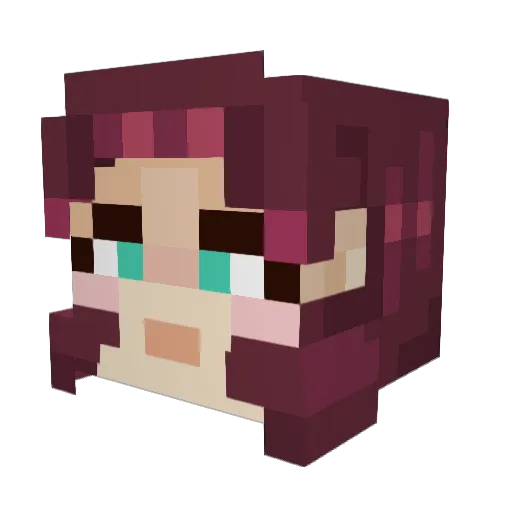 DistantCacophony Minecraft avatar head, 3D render
