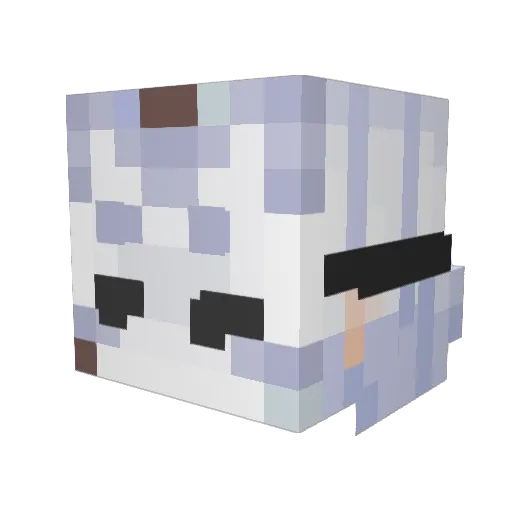 DistantFuture Minecraft avatar head, 3D render