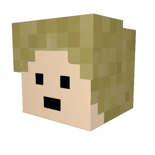 DistantMyst Minecraft avatar head, 3D render