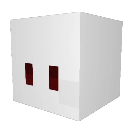 DistantSpirit Minecraft avatar head, 3D render
