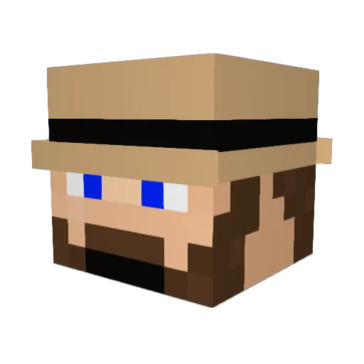 DistantThunder26 Minecraft avatar head, 3D render