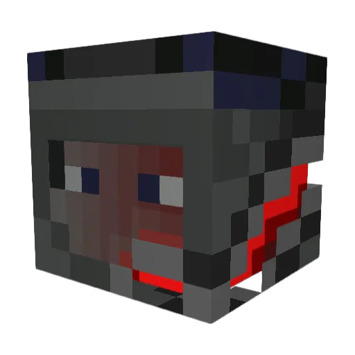 Distesik Minecraft avatar head, 3D render