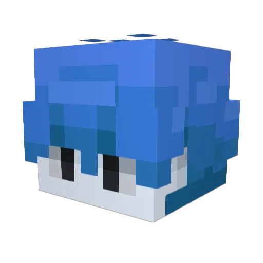 Distinctable Minecraft avatar head, 3D render