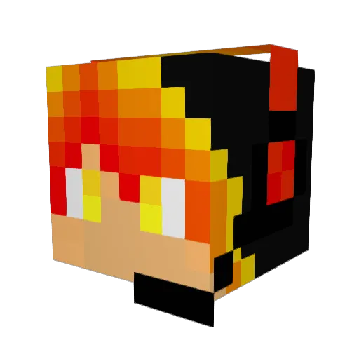 Distler_HD Minecraft avatar head, 3D render
