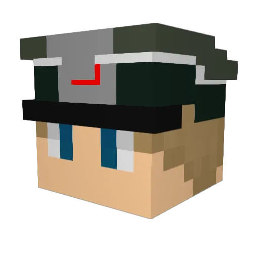 Distraction07 Minecraft avatar head, 3D render