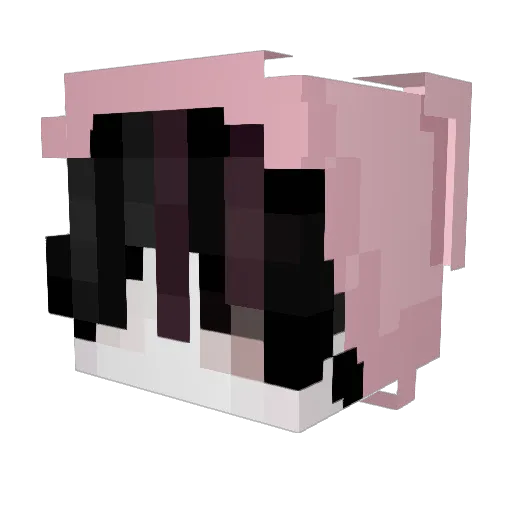 Distraido Minecraft avatar head, 3D render
